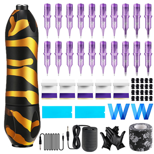 Kit de Máquina de Tatuaje Rotativa Profesional Portátil de Aleación de Aluminio con Fuente de Alimentación y Pluma Inalámbrica - Product Image 1