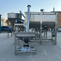 Mélangeur horizontal industriel pour poudres sèches, matériaux alimentaires, mélanges chimiques, farine et granulés, capacités 200kg, 500kg, 1000kg, 2000kg