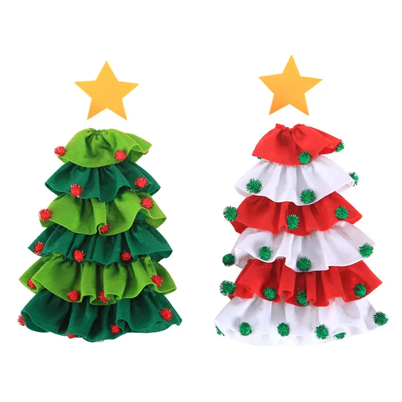 Wholesale Christmas tree Wine Bottle Cover for Christmas Dinner Table Decorations