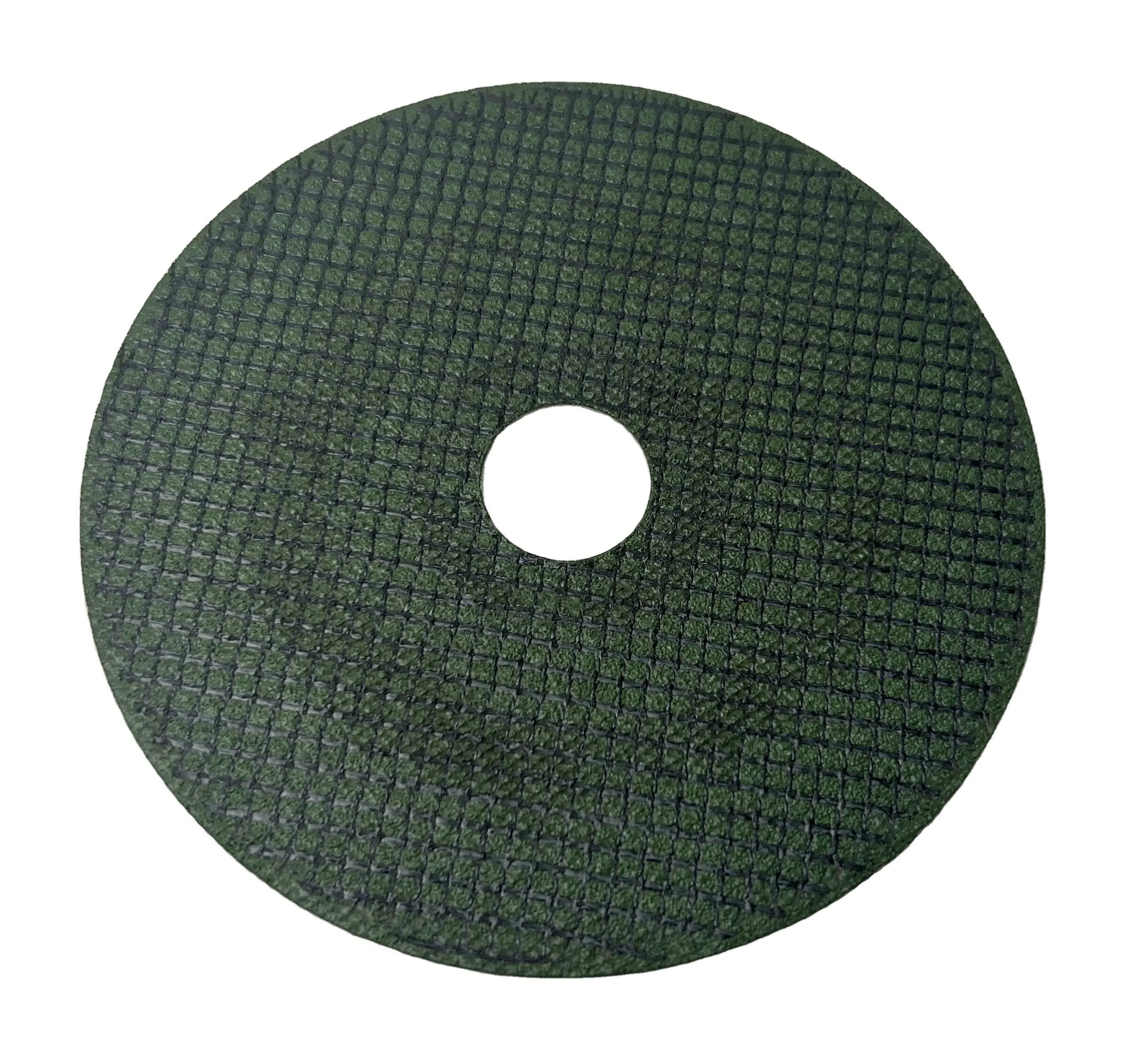 125mm x 1.2mm China fabricação fornecimento verde dupla rede abrasiva ferramenta de aço inoxidável disco de corte redondo furo de 22.5mm