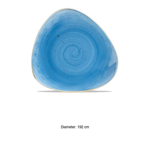 Assiette triangulaire bleu marine 19,2 cm Churchill Stonecast mouchetée 12Scfstr7 - Product Image 3
