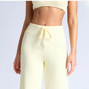 กางเกงโยคะผู้หญิง YIYI เนื้อผ้ายืดหยุ่นสูง สวมใส่สบาย ระบายอากาศดี; กางเกงเอวสูง<span class=keywords><strong>ทรง</strong></span>หลวมแบบสบายๆ มีเชือกผูก เอวสูง ให้ความรู้สึกนุ่มดุจเนย สำหรับผู้หญิง - Product Image 2