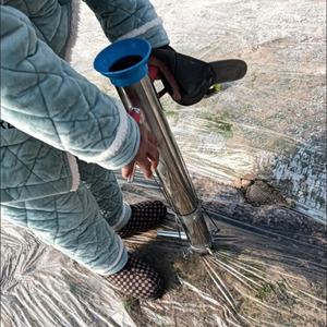 Macchina per trapiantatrice di melone vegetale addensata piantatrice di pepe in acciaio inossidabile a doppio manico - Product Image 6