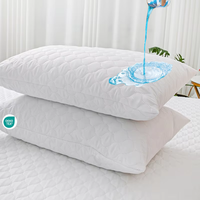 Protecteur d'oreiller doux hypoallergénique personnalisé en usine housse carrée en polyester imperméable avec fermeture à glissière anti-punaise de lit anti-acariens