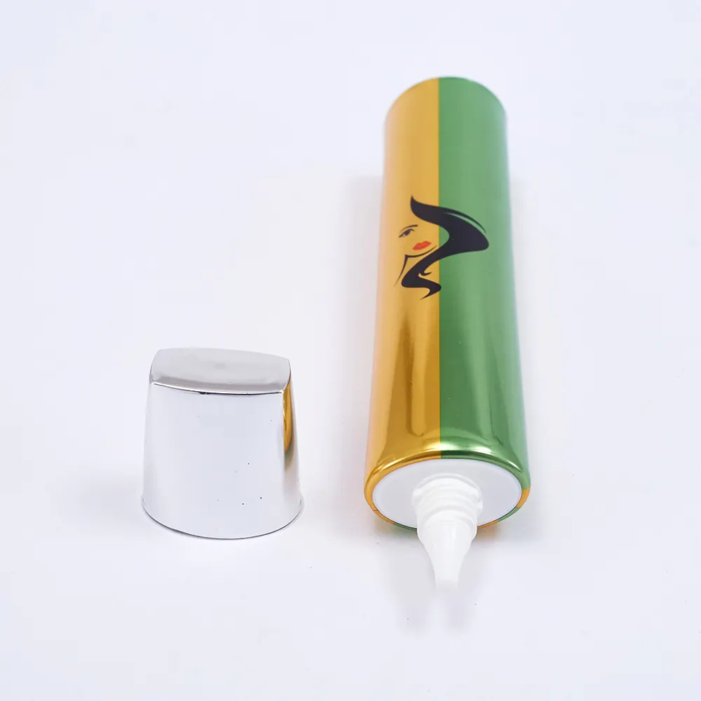 Tabung kosmetik Abl bahan plastik aluminium dengan tutup sekrup logam