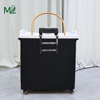 Bac à shampoing de luxe avec circulation d'eau pour salon de coiffure et spa, avec cadre métallique moderne
