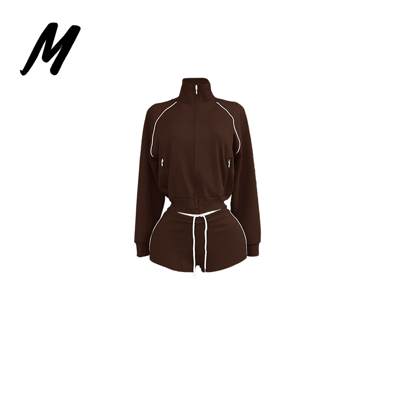 Brown shorts set