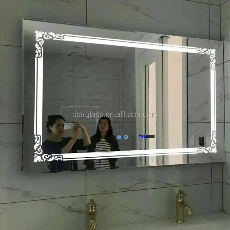 Hotel Bathroom Wall Mounted Cosmetic LED Smart Mirror led bath mirror