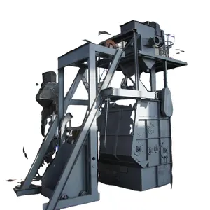 Shot blasting machine for mass processing of screws and nuts