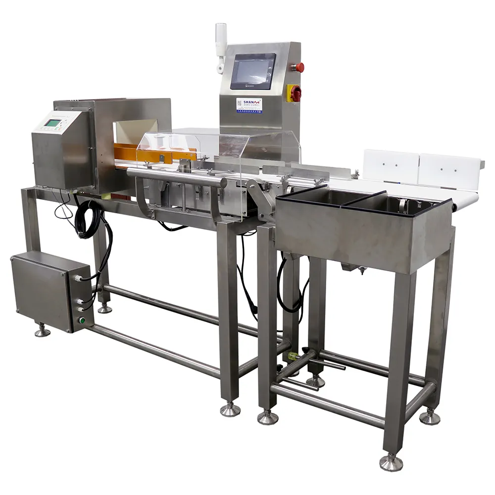 Factory Supply Combo Metal Detector And Checkweigher For Food Industry