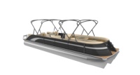 Bateau ponton en aluminium soudé 2026 pour le sport et la pêche avec moteur hors-bord – Longueur optimisée pour le tourisme et le divertissement