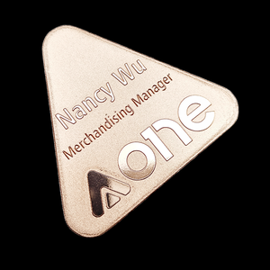 Tùy chỉnh Pin huy hiệu UV in mạ vàng Rose <span class=keywords><strong>Gold</strong></span> thép không gỉ nameplates khắc laser đánh bóng thời trang phong cách quảng cáo - Product Image 4