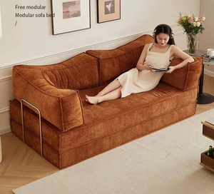 Sofá Cama Modular de Tela de Pana Comprimida de Alta Calidad, Totalmente Desmontable y Lavable, Conjunto de Muebles Seccionales para Sala de Estar - Product Image 2