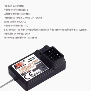 Récepteur Flysky FS-GR3E 3 canaux 2.4055-2.475GHz 500KHz Bande passante 140 bandes avec fonction Failsafe, mise à niveau FS/GT2/GT3/GT3B pour voitures et bateaux RC - Product Image 6