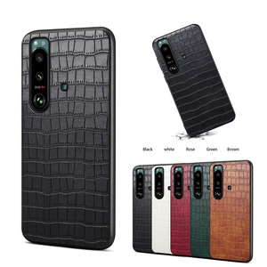 Coque sans fil de luxe Denior en similicuir croco avec protection intégrale 360° pour téléphones mobiles SONY Xperia 1, 5 et 10 Series - Product Image 1