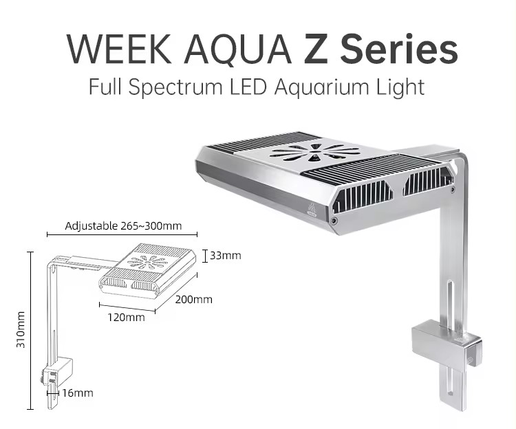 WEEK AQUA Z200 Series Aquarium LED Light - Full Spectrum