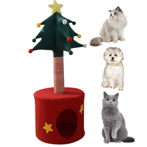 Sıcak satış noel ağacı şekilli kedi tırmalama çerçeve yüksek kalite Sisal halat kedi yatak kedi tırmanma çerçeve entegre kedi yatak - Product Image 4