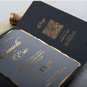 Inviti di Nozze Eleganti in Acrilico Nero con Sigillo in Cera e Busta in Velluto, Stampa Letterpress Ecologica - Product Image 3