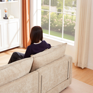 Juego de sofás modernos en forma de L para sala de estar, cómodos sofás de nube de 3 plazas para sala de estar y dormitorio - Product Image 5