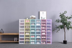 Boîte de rangement <span class=keywords><strong>transparente</strong></span> pour chaussures en plastique, conteneur pour baskets, boîte à chaussures en gros - Product Image 2