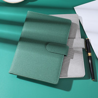 Carnet A5 personnalisé, texture tissu, fermeture magnétique, couverture en cuir PU épaissi, bloc-notes professionnel, papeterie, cadeau, impression de logo