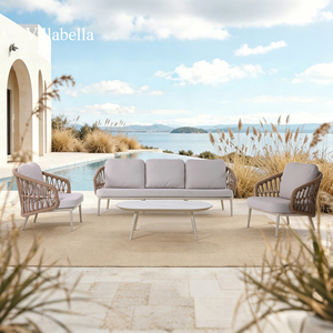 Canapé d'extérieur moderne pour resort, mobilier <span class=keywords><strong>de</strong></span> <span class=keywords><strong>jardin</strong></span> en corde, résistant aux intempéries, ensemble <span class=keywords><strong>de</strong></span> <span class=keywords><strong>salon</strong></span> <span class=keywords><strong>de</strong></span> patio pour hôtel - Product Image 1