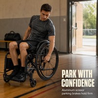 Fauteuil roulant sportif pliable et léger pour athlètes handicapés, basketball en fauteuil roulant, 11,5 kg, alliage d'aluminium, siège en mousse à mémoire de forme, 100 kg
