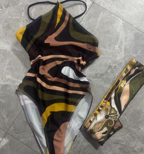 Maillot de bain trois pièces de marque célèbre STOCK Fashion avec foulards et <span class=keywords><strong>bandeau</strong></span>, design sexy pour femme - Product Image 5