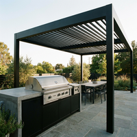 Pérgola de Aleación de Aluminio para Ambientes Salinados, Techo de Láminas Impermeable, Gazebo Resistente a la Corrosión, Pabellón para Resorts en Islas de Filipinas Lcy