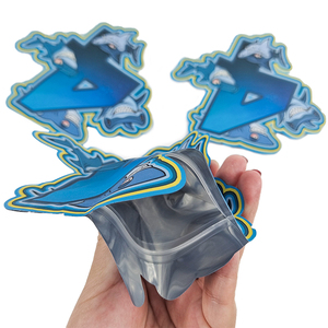 Sacs Mylar à fermeture éclair irrégulière découpés, vente en gros, en plastique de forme spéciale pour enfants, sacs Mylar personnalisés 3.5g - Product Image 5