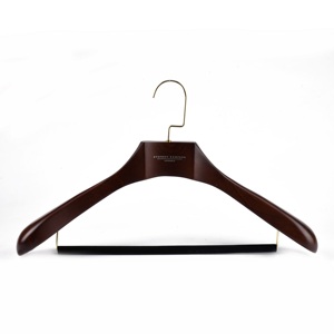 <span class=keywords><strong>Jason</strong></span> Logo personalizzato di marca antico marrone elegante di lusso appendiabiti in legno per giacca - Product Image 2