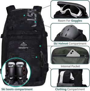Échantillon gratuit : Sac à dos imperméable pour bottes de ski et de snowboard à roulettes, idéal pour les voyages en extérieur - Product Image 5