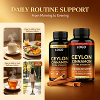 Compléments alimentaires végétaliens à marque privée, capsules de cannelle de Ceylan naturelle, superaliments, vitamines, certifiés pour la santé