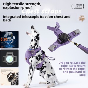 Nouveau modèle 2026 : Harnais tout-en-un anti-explosion en tissu haute résistance avec laisse rétractable et <span class=keywords><strong>gilet</strong></span> pour animaux de compagnie - Product Image 2