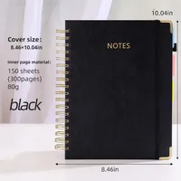 Venta de Fábrica de Cuadernos Espirales de Alta Gama, Diseño Personalizado, Diario A5, Cuaderno Grueso de Cuero PU con Logotipo Personalizado
