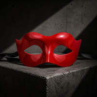 Masques de mascarade vénitiens en gros, en plastique biodégradable, à motif personnalisé, avec ruban, thermoformés, pour fêtes, cosplay, bal et Mardi Gras
