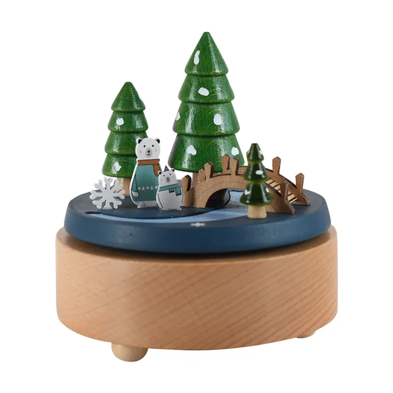 Cheerfullus木製オルゴールデスクおもちゃの装飾誕生日プレゼントクリスマスギフトソング子供向け