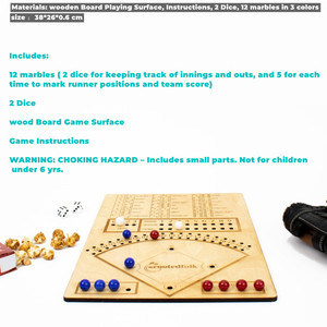 Personnalisé softball amant partie table de bureau personnalisé en bois dés baseball marbre jeu de société gameboards jouet - Product Image 6