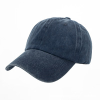 Op maat gemaakte geborduurde logo pet, effen trucker baseball snapback cap, gewassen zwarte pet