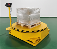 Plateau tournant électrique automatique avec balance intégrée, machine d'emballage de palettes robuste pour l'industrie alimentaire, capacité de 1000 kg