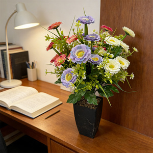 Fiori Artificiali Direttamente dalla Fabbrica, Ranuncoli in Tessuto Fatti a Mano, 5 Teste, Facilmente Riutilizzabili, Decorazione Casa, Natale, Personalizzabili - Product Image 5