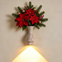 Décoration de Noël pour la maison, lampe murale rechargeable par USB, style nordique, détecteur de mouvement intérieur, sans fil, magnétique, lampe de chevet LED pour escalier