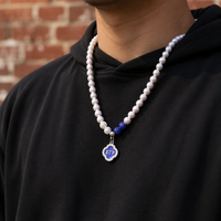 Collier ras du cou personnalisé en alliage métallique avec pendentif Sigma Gamma Rho et chaîne de perles d'imitation, bijou de déclaration pour femmes, idéal pour les fêtes ou comme cadeau, inspiré de la sororité 1922