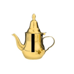 Cafetera Árabe de Acero Inoxidable Dorado Martillado, Tetera Marroquí - Product Image 1
