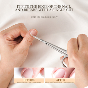 네일 살롱 미용 도구용 날카로운 팁과 스트레이트 블레이드가 있는 제조업체의 스테인리스 스틸 매니큐어 큐티클 가위 - Product Image 2