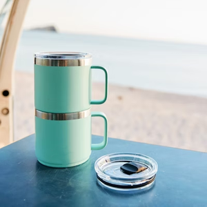 Gobelet de voyage isotherme en acier inoxydable 14 oz avec couvercle magnétique, revêtement poudré, personnalisable avec logo, Nouveauté 2025 - Product Image 5