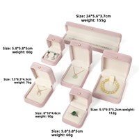 Boîte de rangement pour bijoux pour femmes YWJW RB45 personnalisée, en tissu velours, avec fermoir en perles rectangulaire/carré, luxe léger