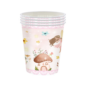 Flower Fairy Party Tableware Disposable Plates Cups Napkins <b>Tablecloth</b> Kids Birthday Party Supplies Set - Product Image 4