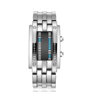 Nouvelle montre de mode LED Iron Man à double affichage binaire, montre de luxe à affichage LED, montre en acier inoxydable, montre numérique pour hommes - Product Image 5
