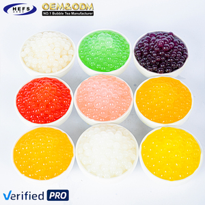 2025 OEM Blueberry Grape Lychee Aromatisierte zuckerfreie Gelee Boba Small Bubble Popping Tee mit Perlen in Box Bag Flasche verpackt - Product Image 1